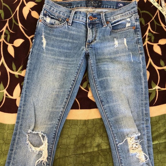 Lucky Brand Charlie Skinny Distressed Jeans - Picture 5 of 10